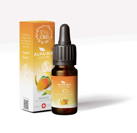Huile CBD 10% – Broad Spectrum – Mangue 10 ml | ALPAISIA