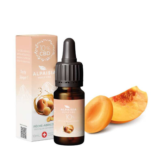 Huile CBD 10% – Broad Spectrum – Pêche Abricot 10 ml | ALPAISIA