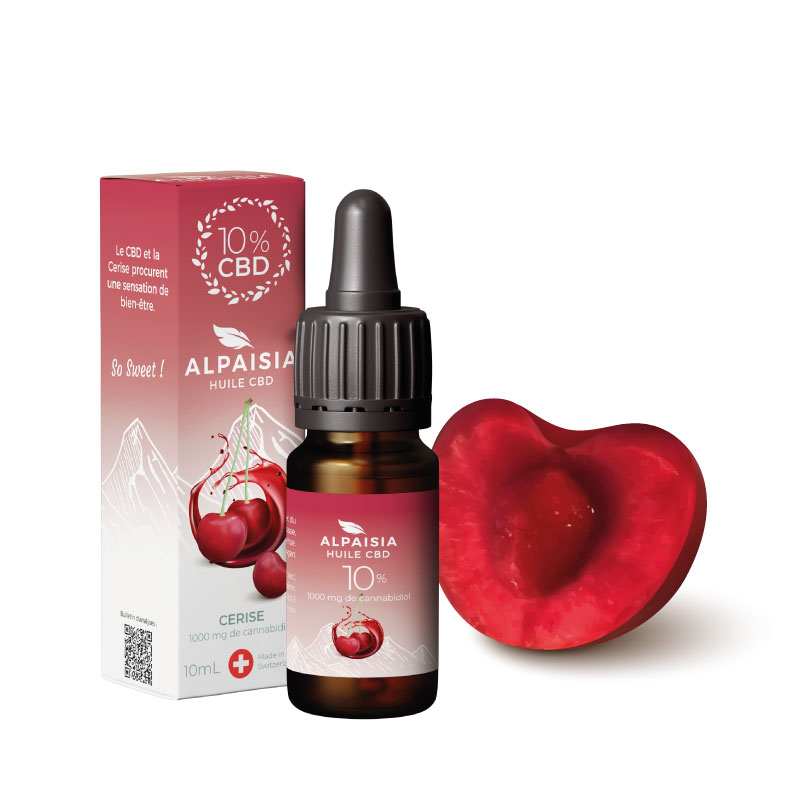 Huile CBD 10% – Broad Spectrum – Cerise 10 ml | ALPAISIA