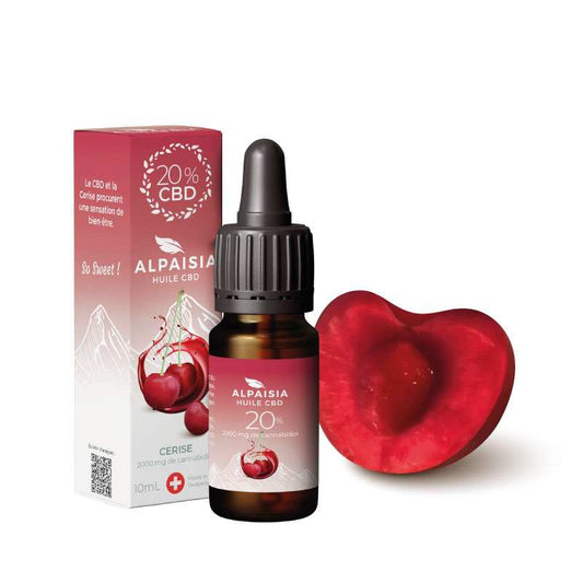 Huile CBD 20% – Broad Spectrum – Cerise 10 ml | ALPAISIA