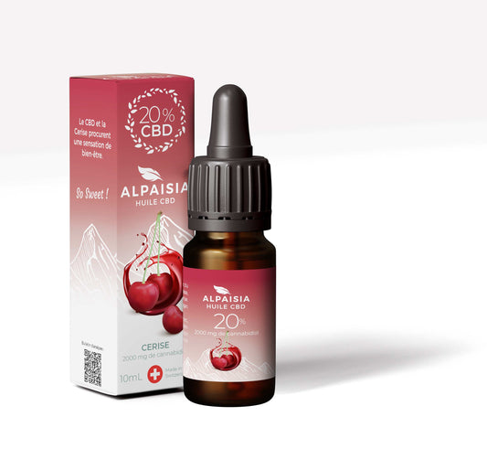 Huile CBD 20% – Broad Spectrum – Cerise 10 ml | ALPAISIA