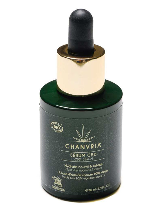Sérum visage CBD à l’huile de chanvre bio – CHANVRIA 30 ml | Apaisant & Nourrissant