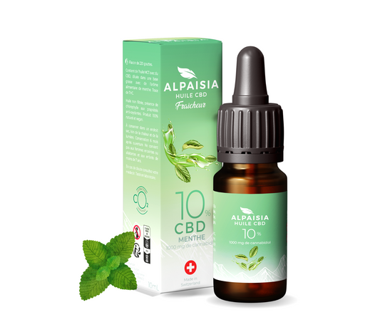 Huile CBD 10% – Broad Spectrum – Menthe 10 ml | ALPAISIA