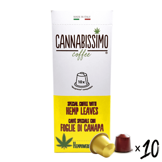 Capsules Nespresso café au chanvre (feuilles) — Cannabissimo x10