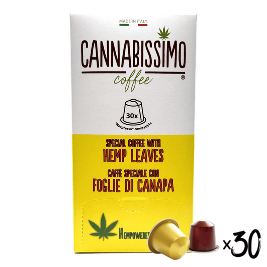 Capsules Nespresso café au chanvre (feuilles) — Cannabissimo x30