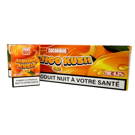 Cigarettes CBD Mango Kush CocoriBud — 20 pré-rolls, 10 % CBD | Sans nicotine, THC < 0,3 %