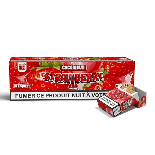 Cigarettes CBD Strawberry CocoriBud — 20 pré-rolls, 10 % CBD | Sans tabac ni nicotine