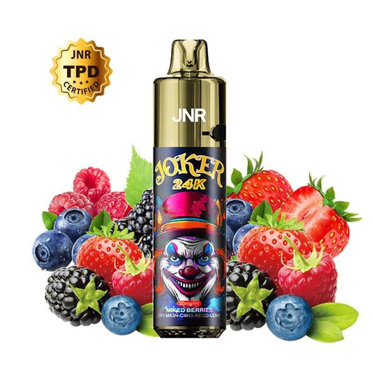 Puff rechargeable Joker 24K JNR – Mixed Berries (20 mg sels de nicotine)