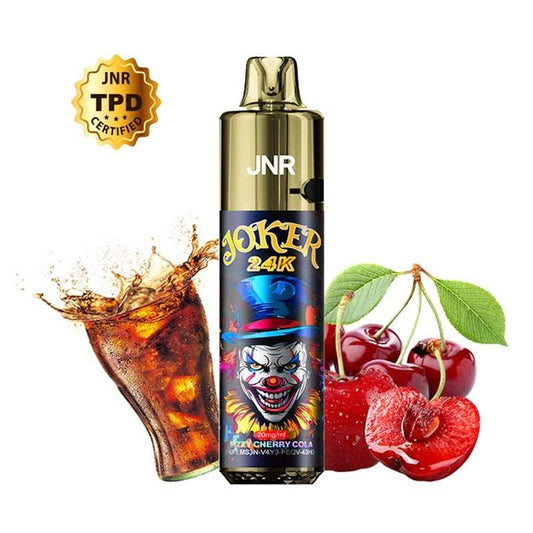 Puff rechargeable Joker 24K JNR – Fizzy Cherry Cola (20 mg sels de nicotine)