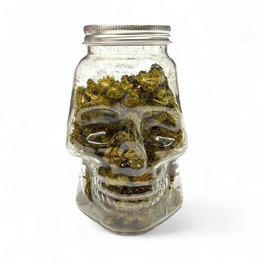 Fleurs CBD Small Buds Skull Halloween 25g – Bocal Tête de Mort (Édition Limitée)