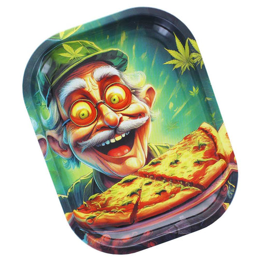 Plateau à Rouler Métal BEUZ — Weed N' Pizza (Petit Format 18cm)