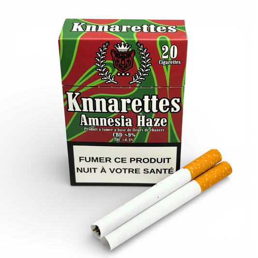 Cigarettes CBD Amnesia Haze KNNARETTES - 100% Chanvre (Sans Tabac)