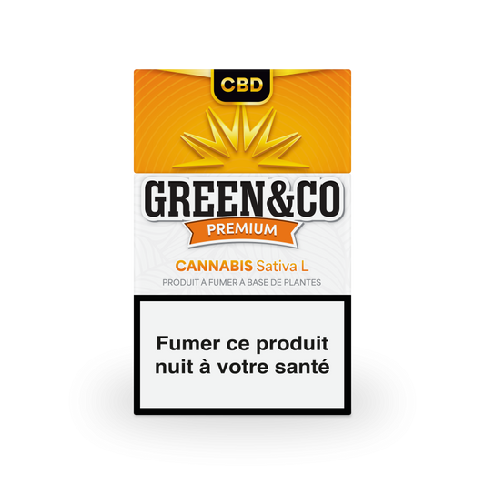 Cigarettes CBD Premium Green&Co - 100% Chanvre (Sans Tabac)