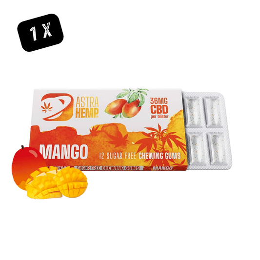 Chewing-Gum CBD Mangue (36mg) – Astra Hemp – Sans Sucre