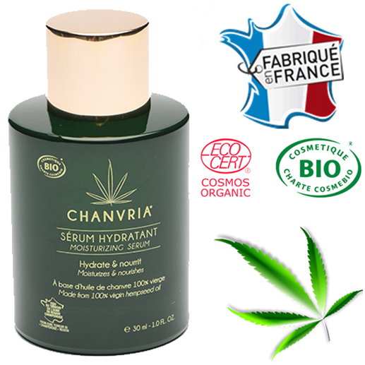 Sérum visage à l’huile de chanvre bio – CHANVRIA 30 ml | Hydratant & Apaisant